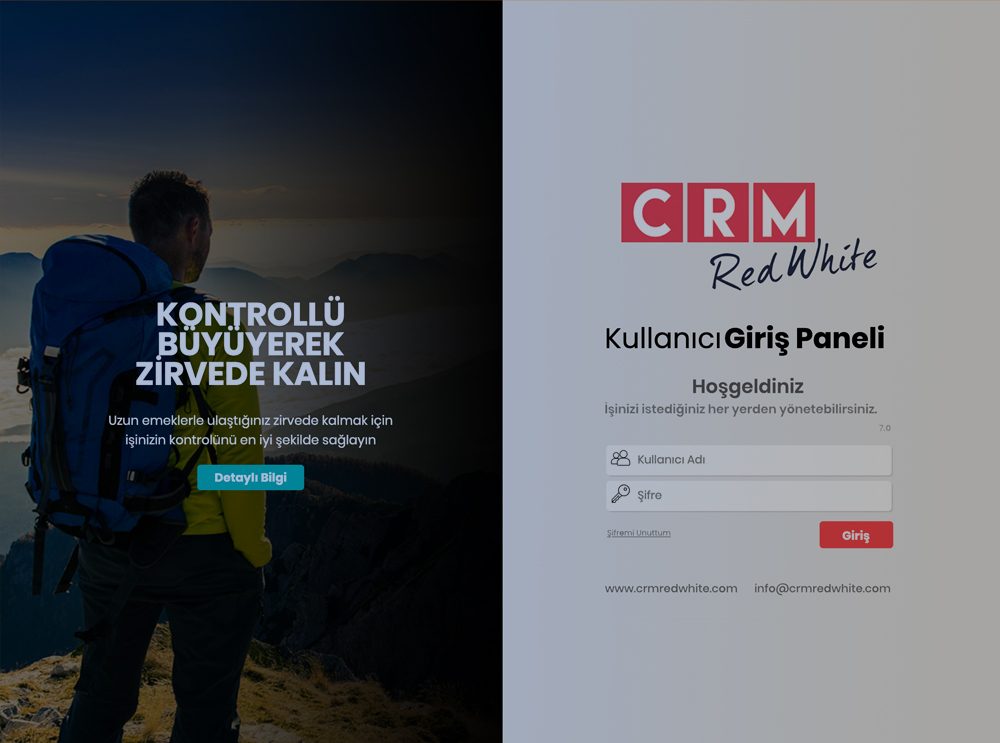 CRM RedWhite Demo Çalışması